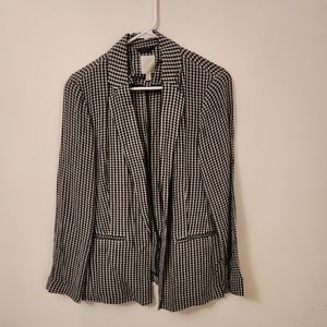 Lauren Conrad gingham open front blazer